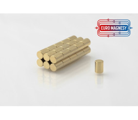 Gold-plated cylindrical magnets